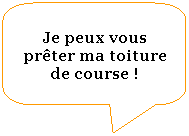 Rectangle  coins arrondis: Je peux vous prter ma toiture de course !
