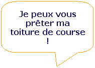 Rectangle  coins arrondis: Je peux vous prter ma toiture de course !
